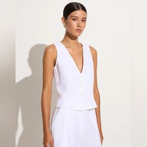 Faithfull the Brand White linen vest size S